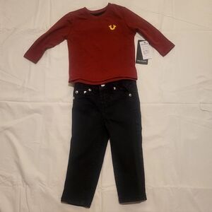 Boy's Brand-newTrue Religion Jeans And Shirt Outfit, Size 24 M